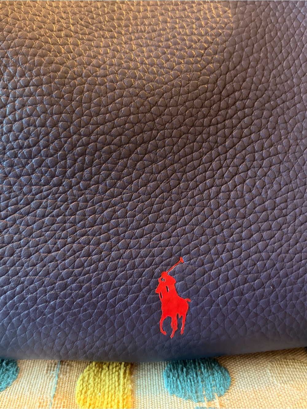 Ralph Lauren Polo Play Leather Shoulder Bag (Ink) Red Polo Logo - Picture 2 of 5